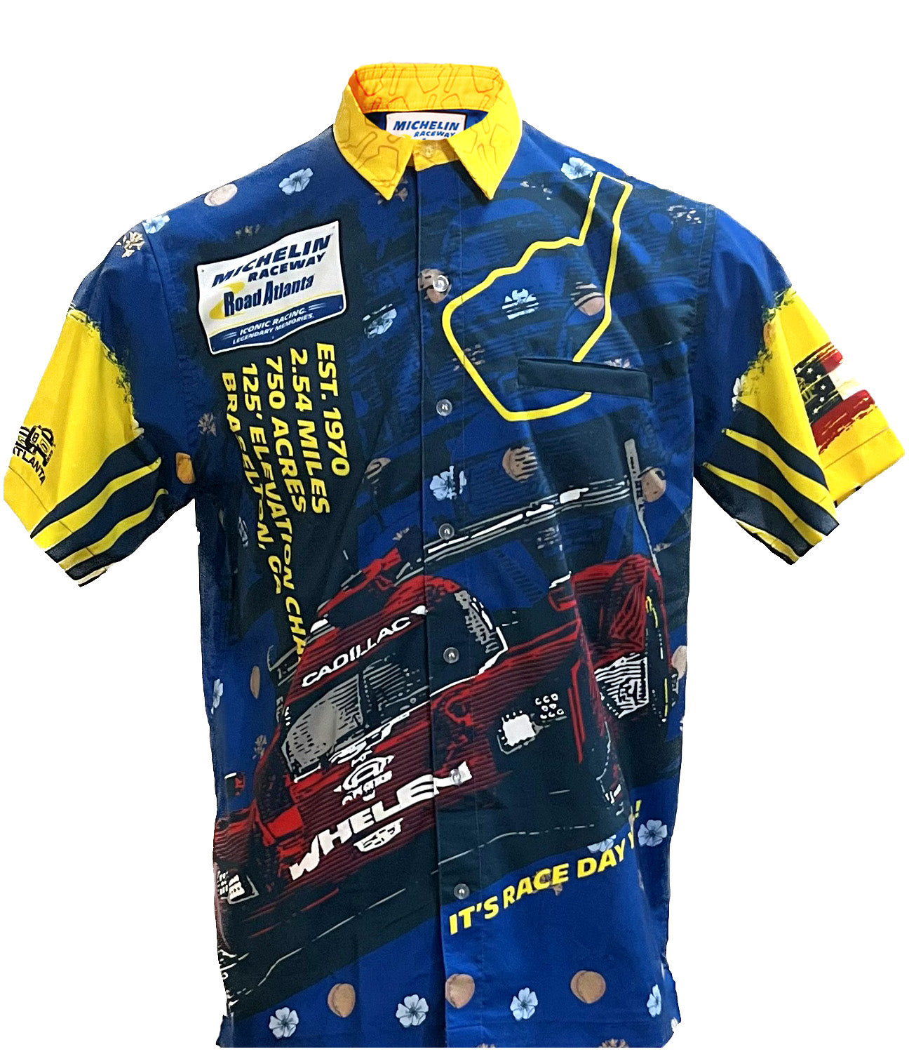 MRRA Men's Camp Shirt - Blue/Yellow