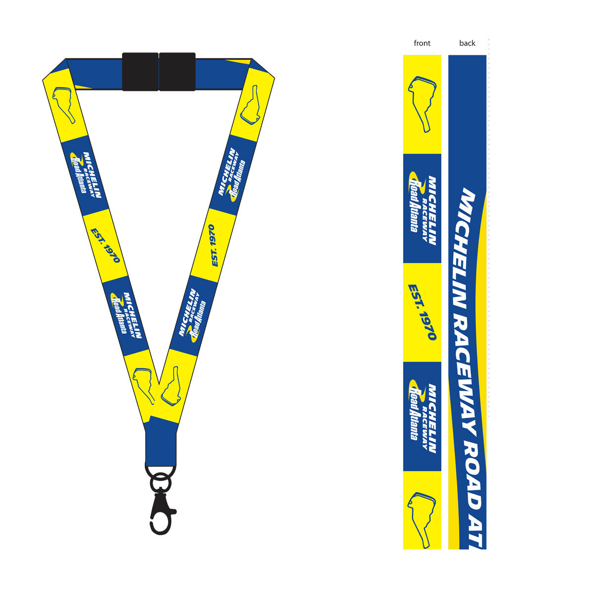 Michelin Raceway Road Atlanta Lanyard - Blue/Gold