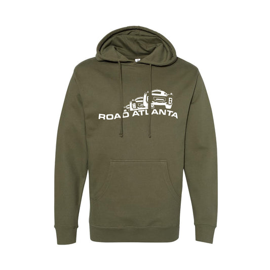 Road Atlanta Vintage Logo Hoodie - Military Green