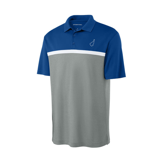 MRRA Track Outline Polo - Royal/Grey