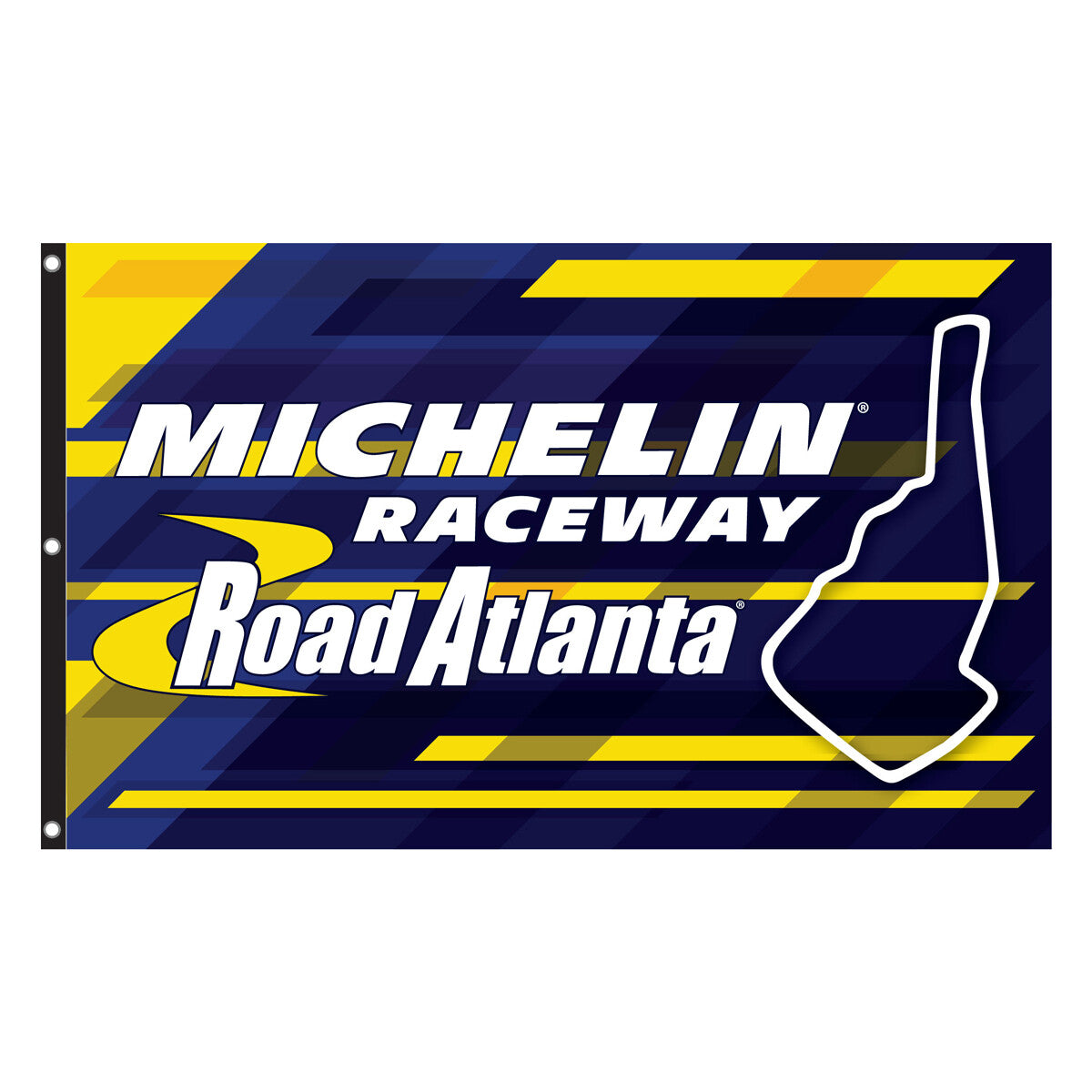 Michelin Raceway Road Atlanta Flag Blue/Gold 3 x 5 Grommet Store